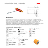Transportfahrwerk Panzerrollen  Set HTS ECO-Skate I 150L+S / 30t Traglast