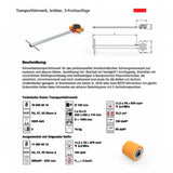 Transportfahrwerk Panzerrollen  Set HTS ECO-Skate I30L+S / 6t Traglast