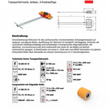 Transportfahrwerk Panzerrollen  Set HTS ECO-Skate I 120L+S / 24t Traglast
