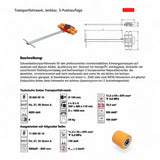 Transportfahrwerk Panzerrollen  HTS ECO-Skate I90L+S / 18t Traglast
