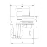 HSK 63  38 B Spannzangenfutter mit Radiusfräser D=79,7 b=47,8  B=30,8
