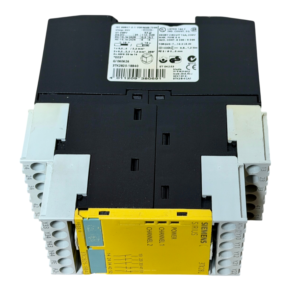 Siemens Siguard Sicherheitsrelais Art Nr 3TK2825 1BB40