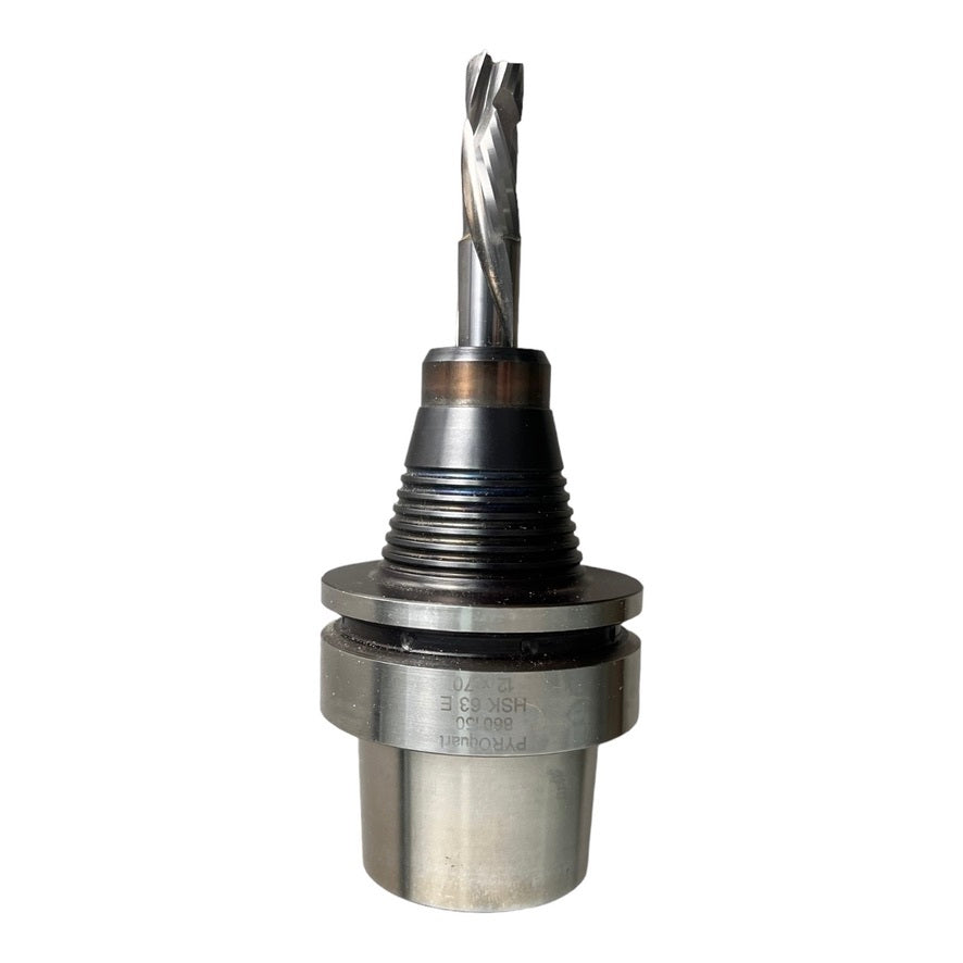 Shrink fit chuck HSK 63 E PYROquart® DIEBOLD with end mill 10.9 x 53.9 Item No. 00040