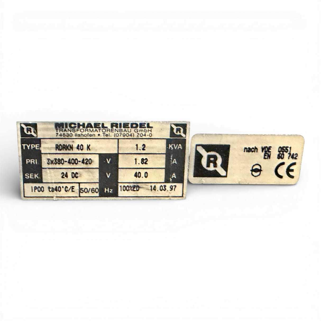 Michael Riedel Transformator Gleichrichter RDRKN 40 K | Art.-Nr. RDRKN 40 K