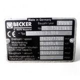 Vakuumpumpe Becker KVT 3.140 ÜBERHOLT Art.-Nr. C1655920.W.2