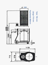 Filterschlauch für SPÄNEX Mobil 14 K 560 Durchmesser Länge 2000 mm 100232