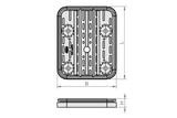 Konstruktionszeichnung Auflagegummi unten 140x115 mm