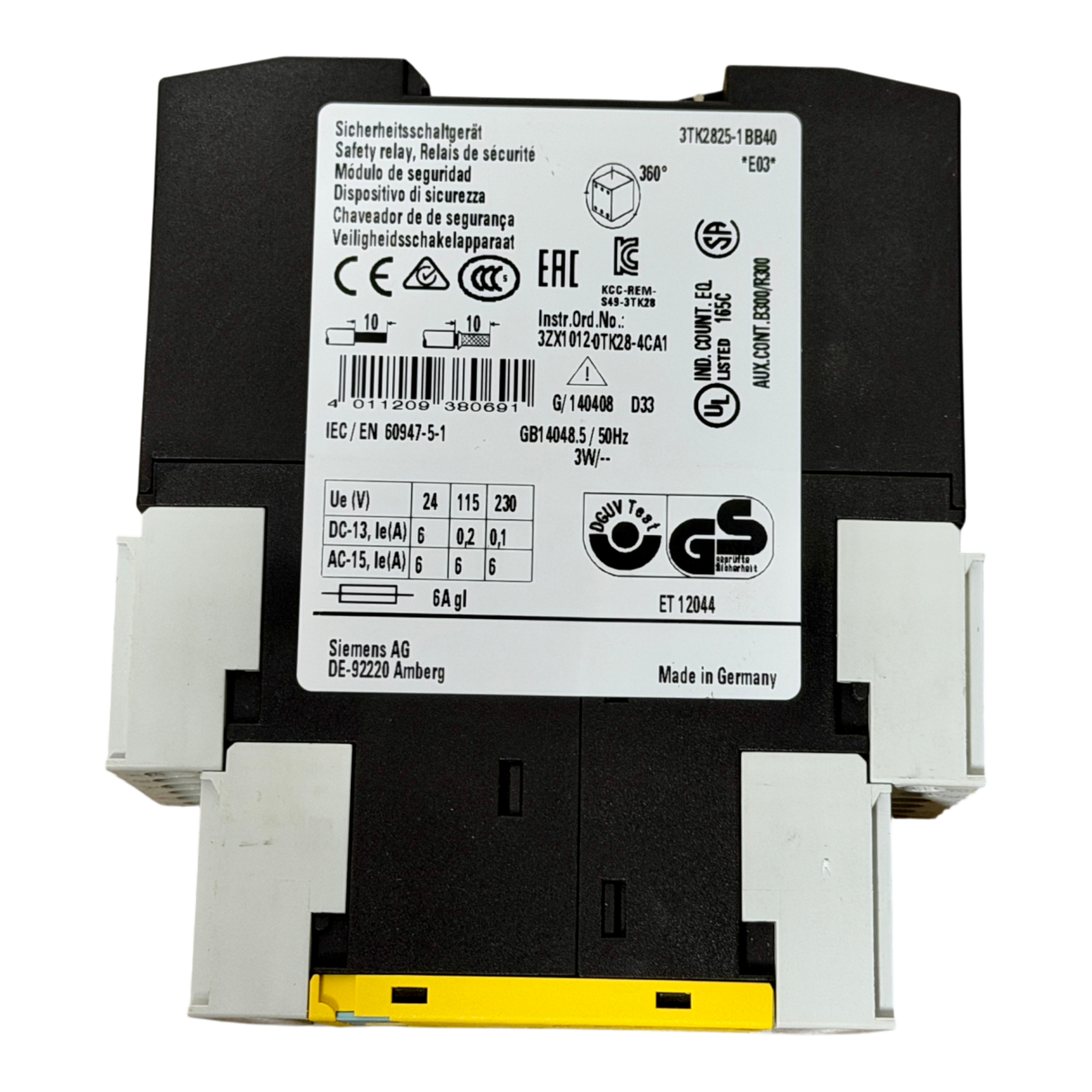 Siemens Siguard Sicherheitsrelais Art Nr 3TK2828 1BB41