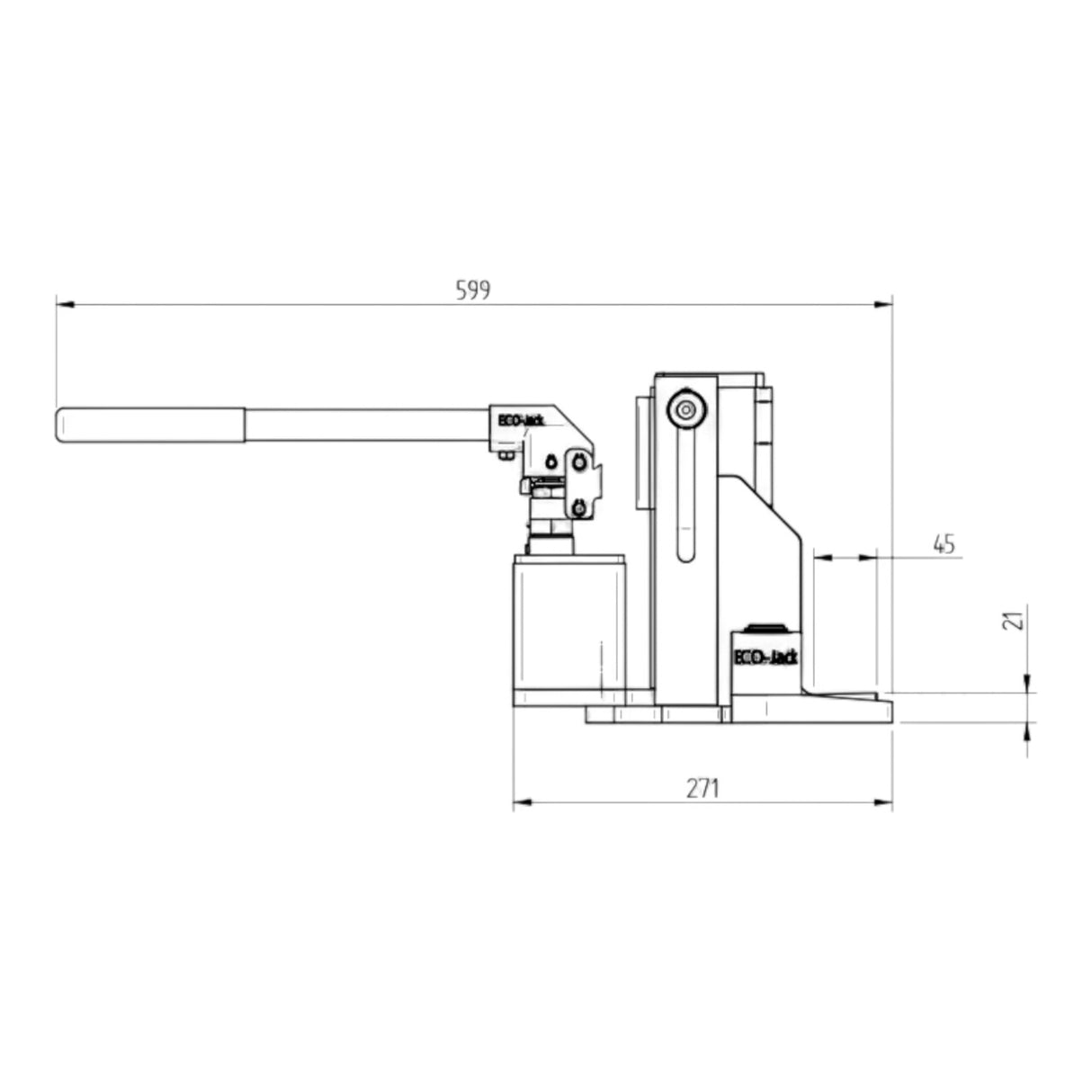Machine jack EJ60-4S 6.0 to 6000 KG Hydraulic