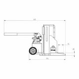 Machine jack EJ60-4S 6.0 to 6000 KG Hydraulic