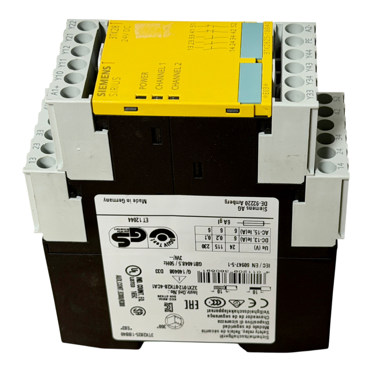 Siemens Siguard Sicherheitsrelais Art Nr 3TK2828 1BB41