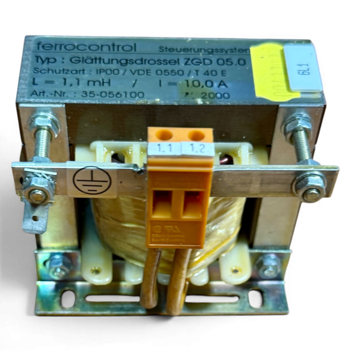 Ferrocontrol Glättungsdrossel ZGD 05.0 Art.-Nr. 35-056100 1,1 mH 10 A für Priess & Horstmann NC CNC Steuerung