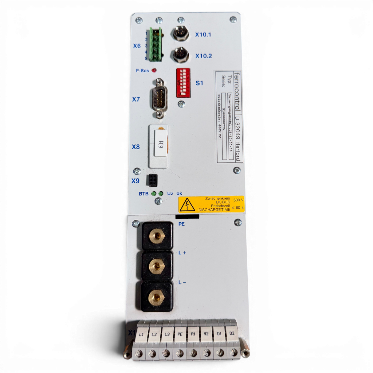 Ferrocontrol Versorgungsmodul V05-10-00-09 600 V DC NC CNC Stromversorgung Priess & Horstmann