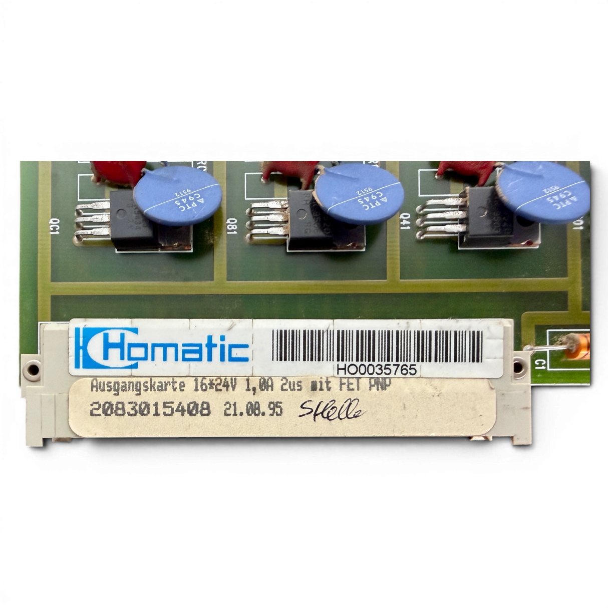 HOMAG Homatic Ausgangskarte 16x24V 1,0A 2us mit FET PNP Art.-Nr. 2083015408 H00035765