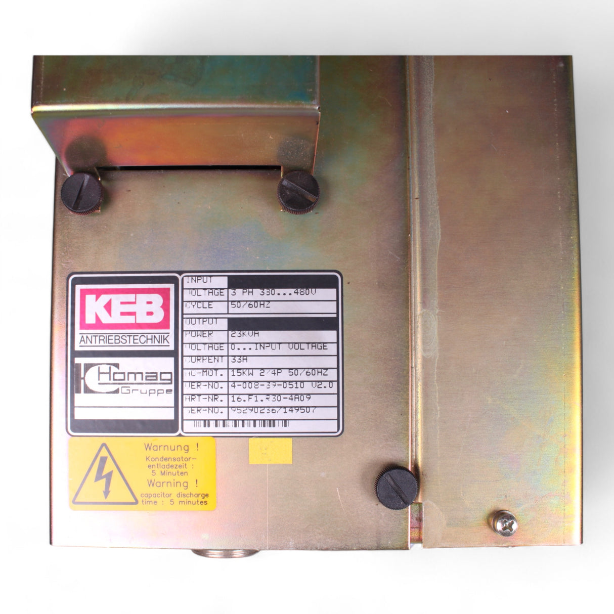 KEB HOMAG   Umformer  4-008-39-0510  V2.0 16.F1.R30-4A09