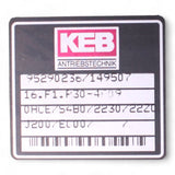 KEB HOMAG   Umformer  4-008-39-0510  V2.0 16.F1.R30-4A09