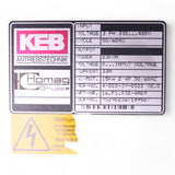 KEB HOMAG   Umformer  4-008-39-0510  V2.0 16.F1.R30-4A09