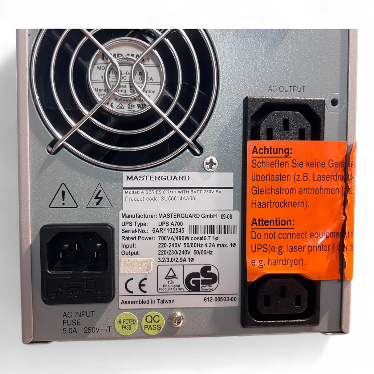 HOMAG MASTERGUARD UPS Modul A700 mit 700 VA Ausgangsleistung
