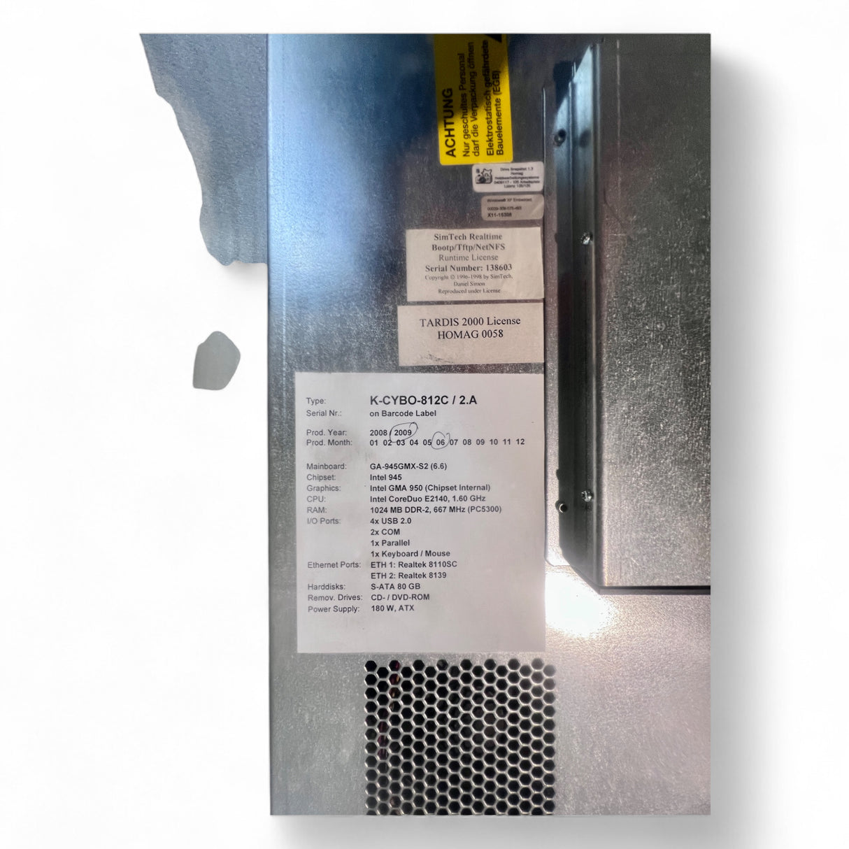 HOMAG Industrie-PC IPC Computer 4-086-04-0021 für BOF 211 Maschinensteuerung