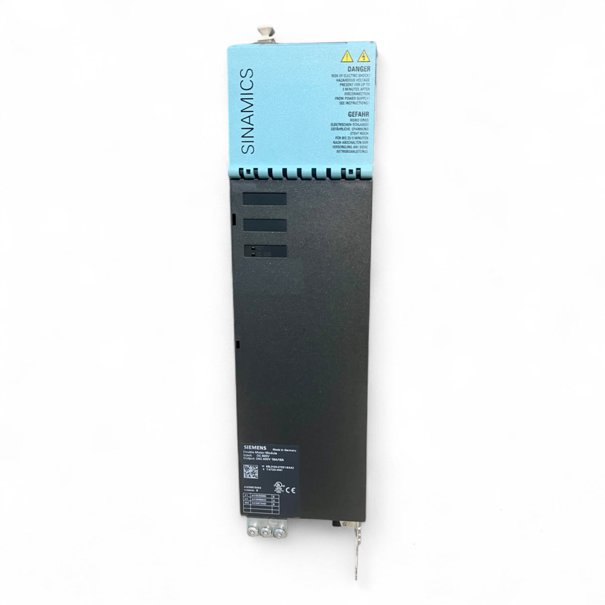 Siemens SINAMICS S120 Double Motor Module SL 6SL3120-2TE21-8AA3 – aus Homag Z‑Achse