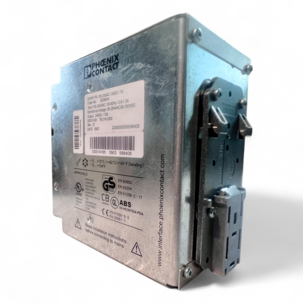 PHOENIX CONTACT QUINT-PS-100-240AC/24DC/10 Schaltnetzteil 24V 10A 240W – Art.Nr. 2938604