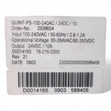 PHOENIX CONTACT QUINT-PS-100-240AC/24DC/10 Schaltnetzteil 24V 10A 240W – Art.Nr. 2938604
