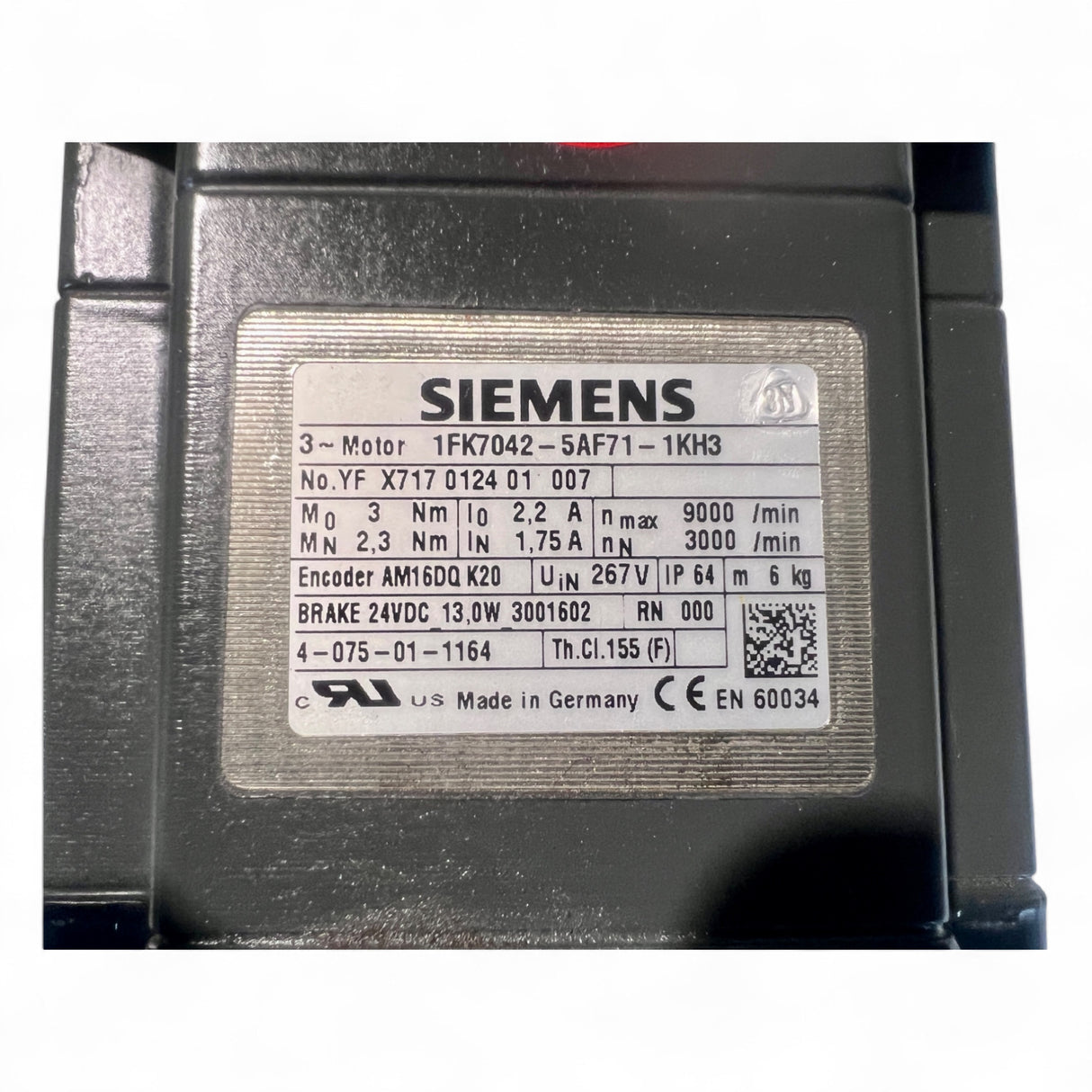 SIEMENS Servomotor 1FK7042-5AF71-1KH3 6 kg aus HOMAG Maschine