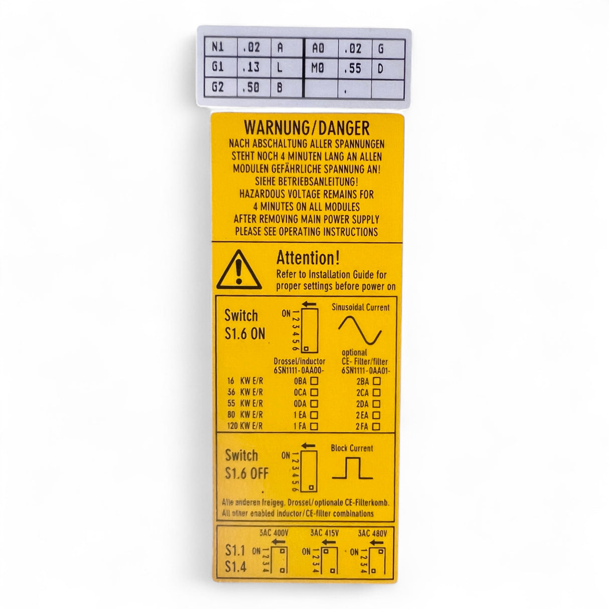Siemens Simodrive 611 E/R-Modul INT. 36/47kW Art.-Nr. 6SN1145-1BA02-0CA1 z.B.für IMA Maschinen (Kopie)