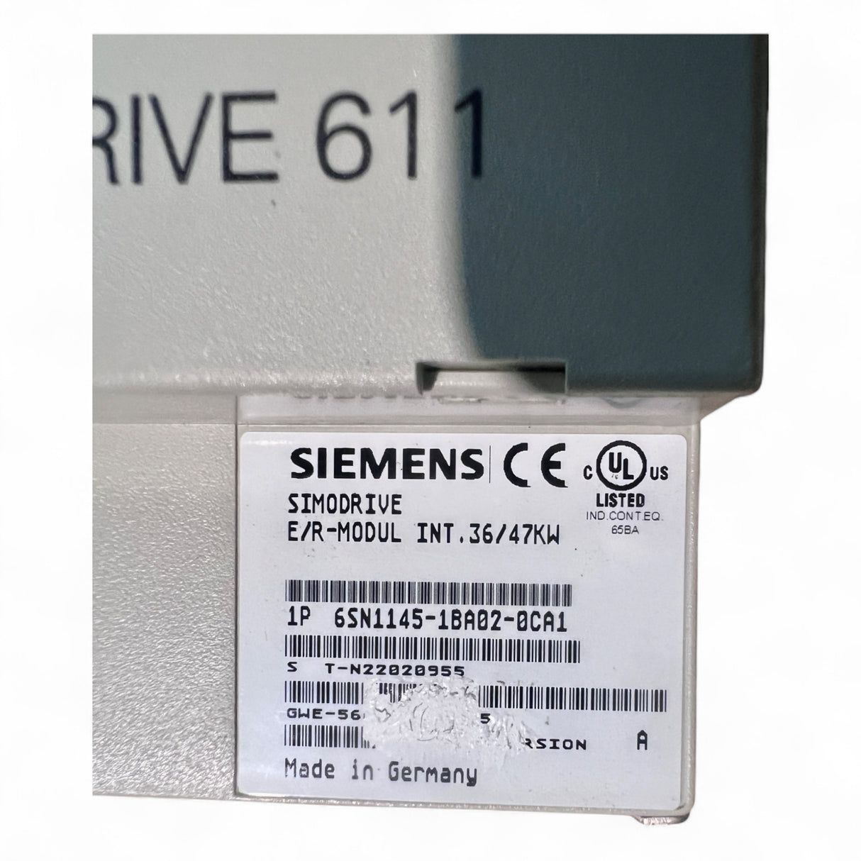 Siemens Simodrive 611 E/R-Modul INT. 36/47kW Art.-Nr. 6SN1145-1BA02-0CA1 z.B.für IMA Maschinen