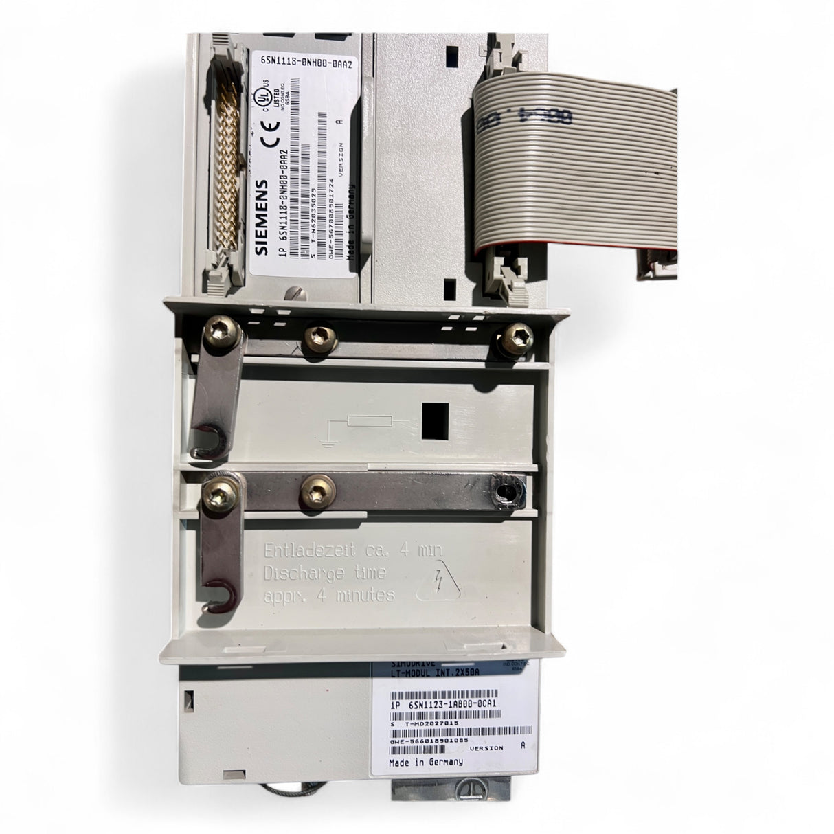Siemens SIMODRIVE LT-Modul INT. 2×50 A 6SN1123-1AB00-0CA1 + Steuer-/Regelmodul 6SN1118-0NH00-0AA2 geeignet für IMA Maschinen)