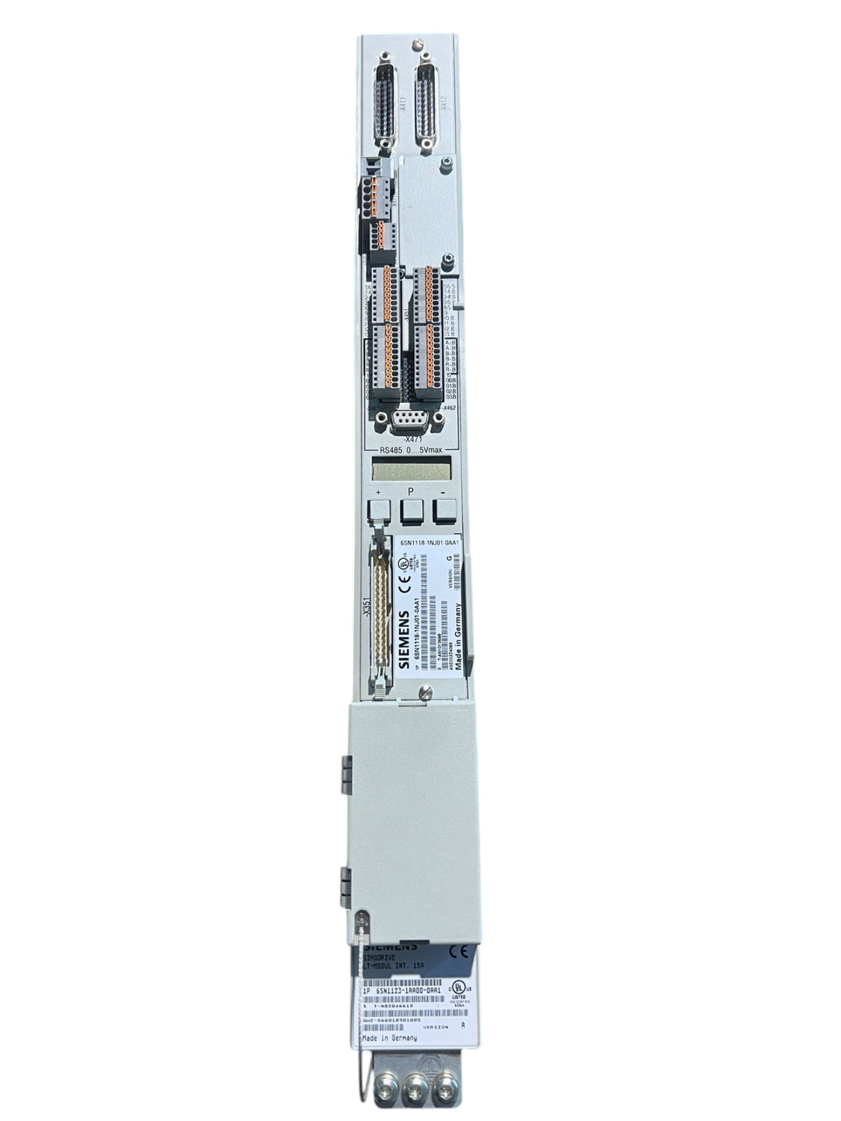 Siemens Simodrive Steuerungsmodul Art.-Nr. 6SN1118-1NJ01-0AA1 + LT-Modul INT. 15A Art.-Nr. 6SN1123-1AA00-0AA1 z. B. IMA Maschinen