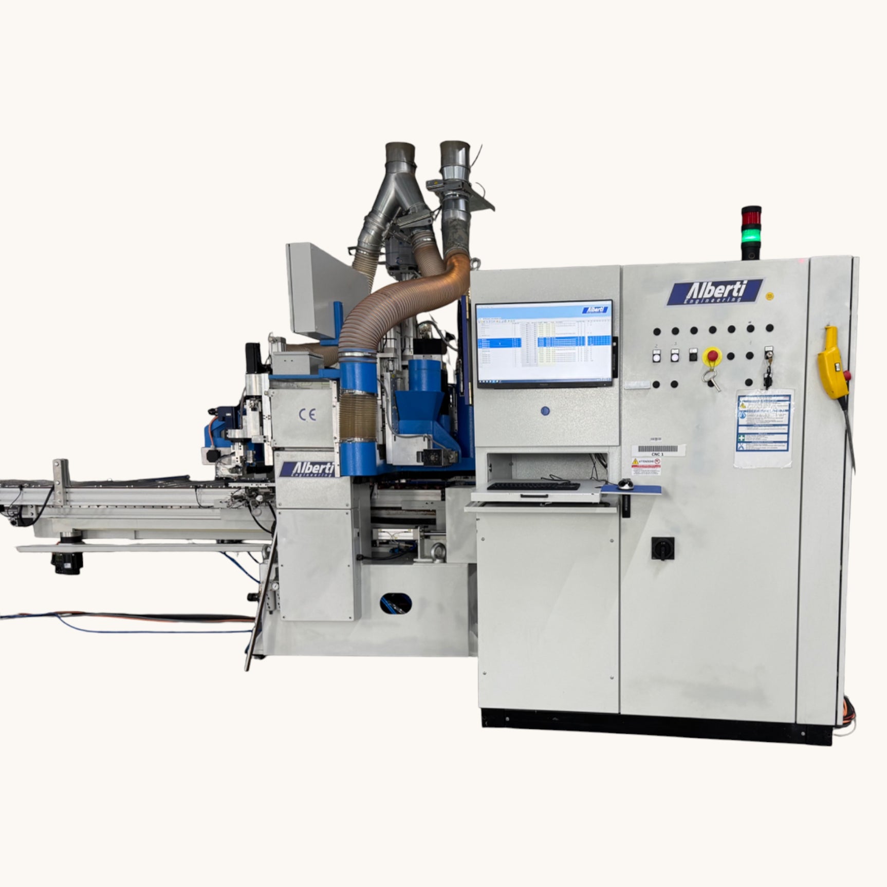 ALBERTI VECTOR CN CNC Vertikalbohrmaschine Fräsmaschine Dübeleintreibmaschine Beschlagsetzmaschine 6-seitig