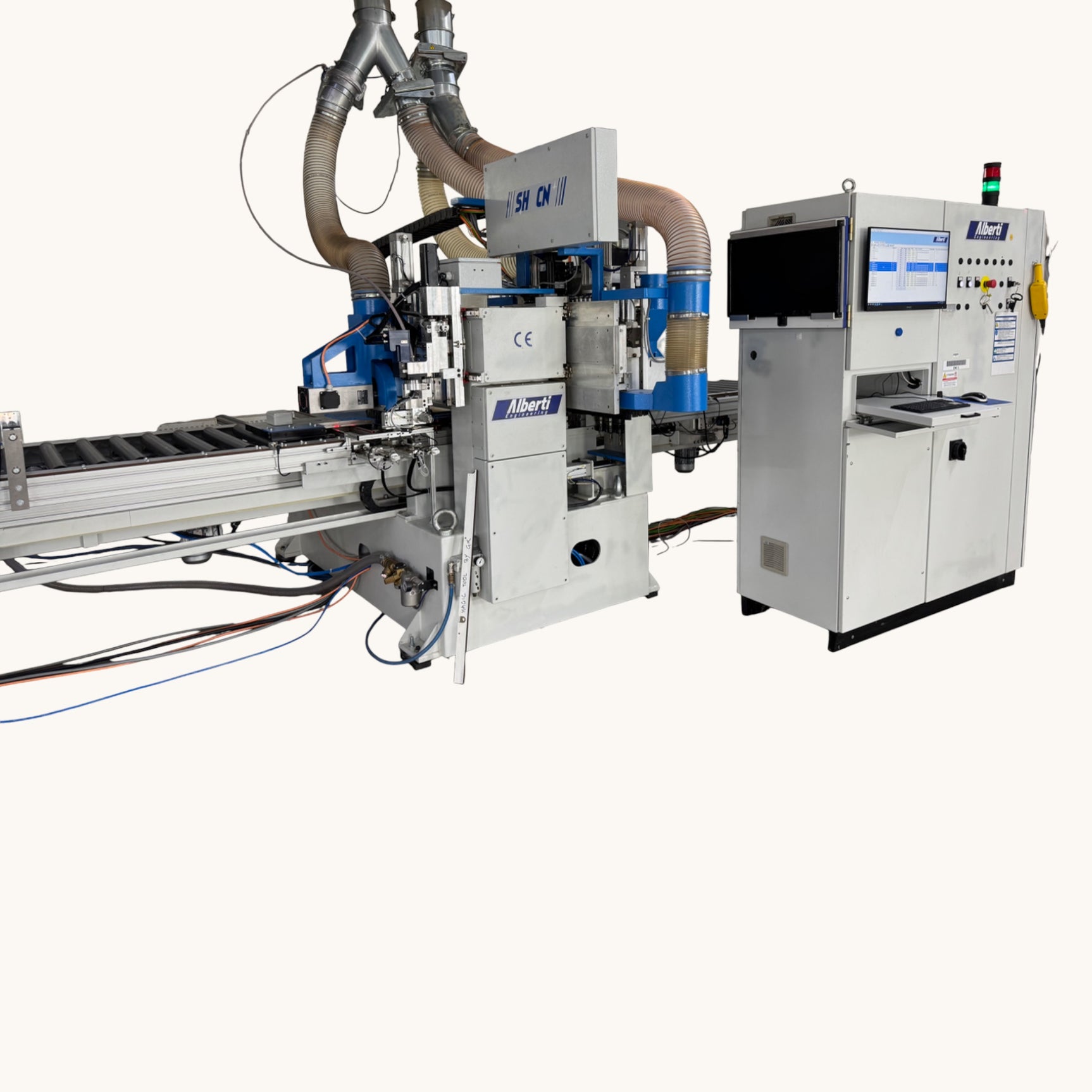ALBERTI VECTOR CN CNC Vertikalbohrmaschine Fräsmaschine Dübeleintreibmaschine Beschlagsetzmaschine 6-seitig
