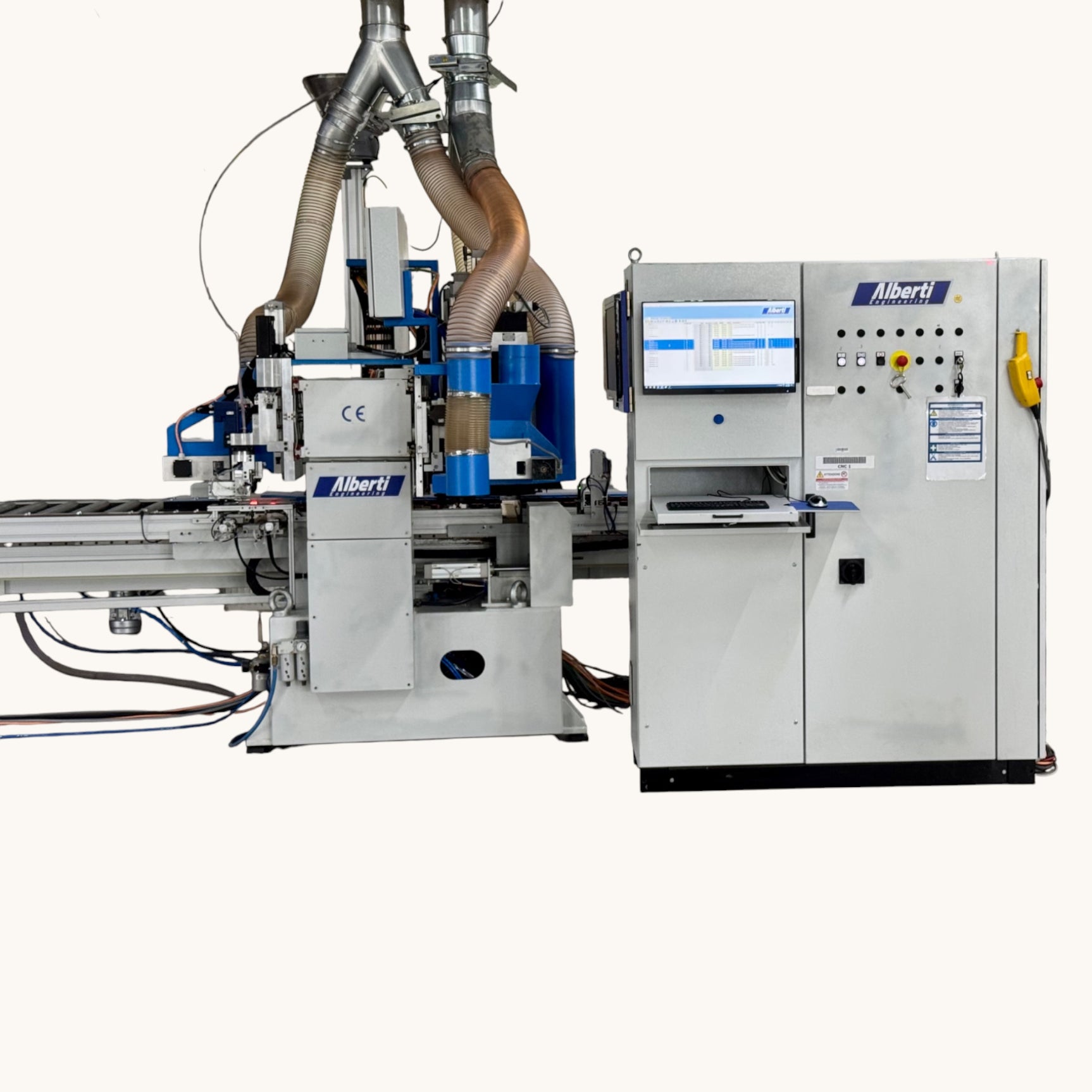 ALBERTI VECTOR CN CNC Vertikalbohrmaschine Fräsmaschine Dübeleintreibmaschine Beschlagsetzmaschine 6-seitig