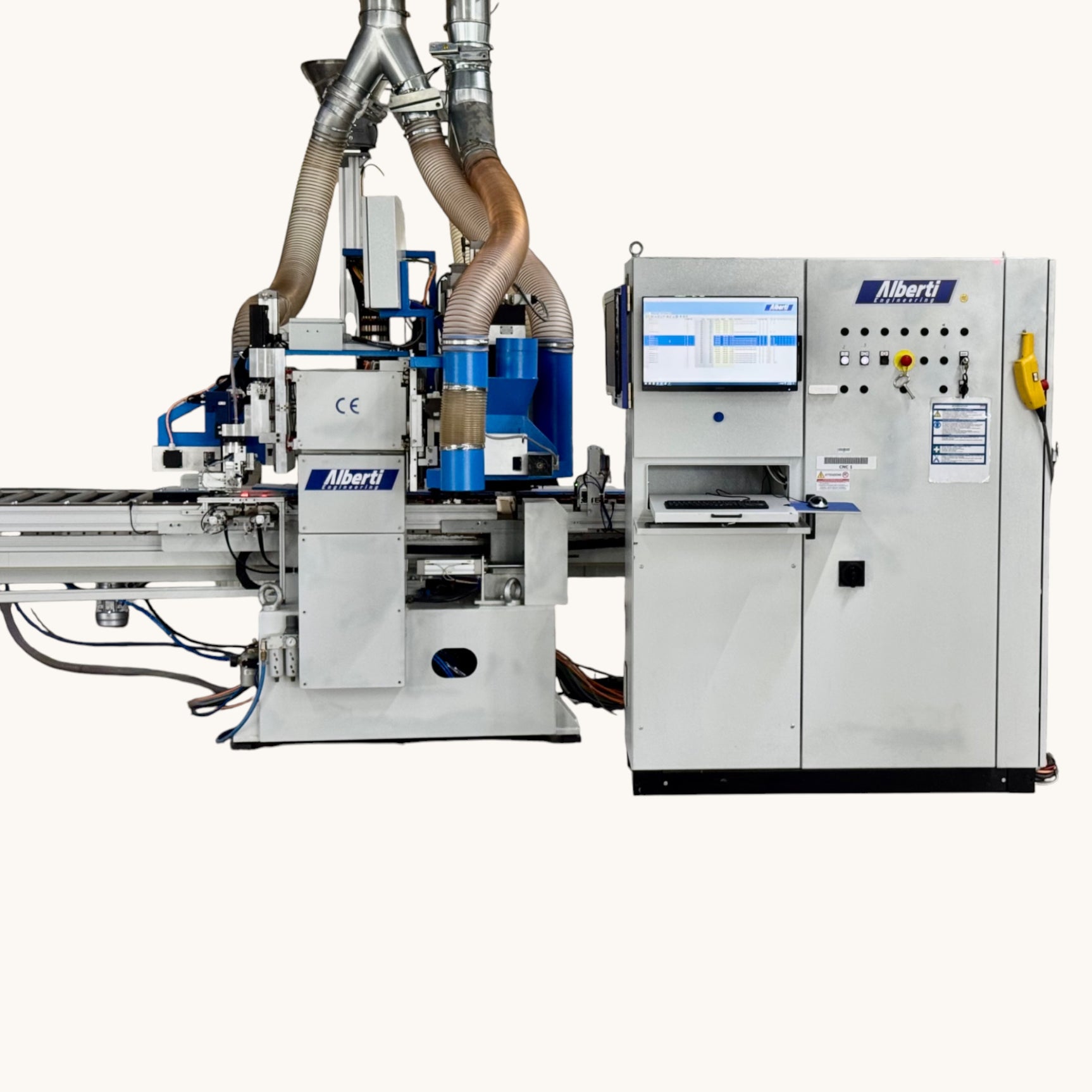 ALBERTI VECTOR CN CNC Vertikalbohrmaschine Fräsmaschine Dübeleintreibmaschine Beschlagsetzmaschine 6-seitig