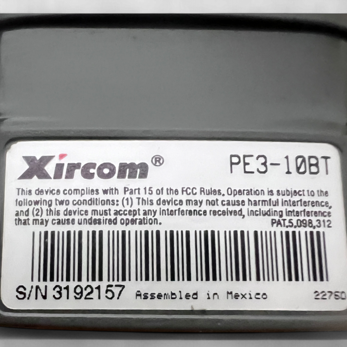 Xircom Parallel Port Ethernet Adapter PE3-10BT Art.-Nr. S/N 3192157 – geeignet für IMA 610/810 V mit NUM 1060 Steuerung (ethernet adapter, network adapter)