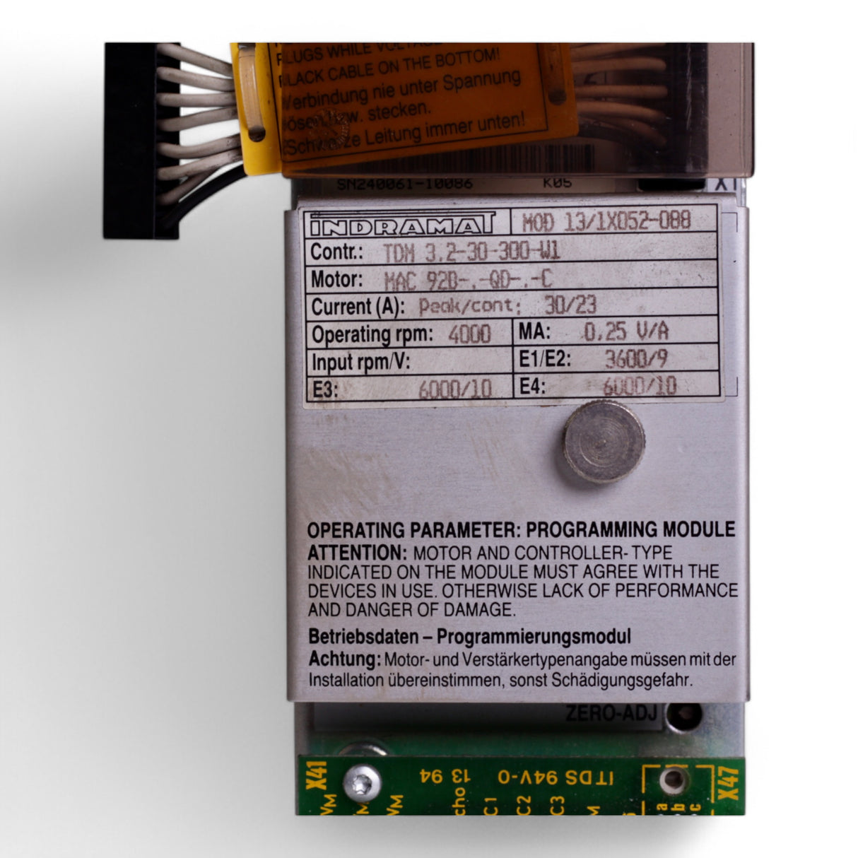 Indramat TDM 3.2-30-300-W1 MOD 13/1X052-088 Servo Controller