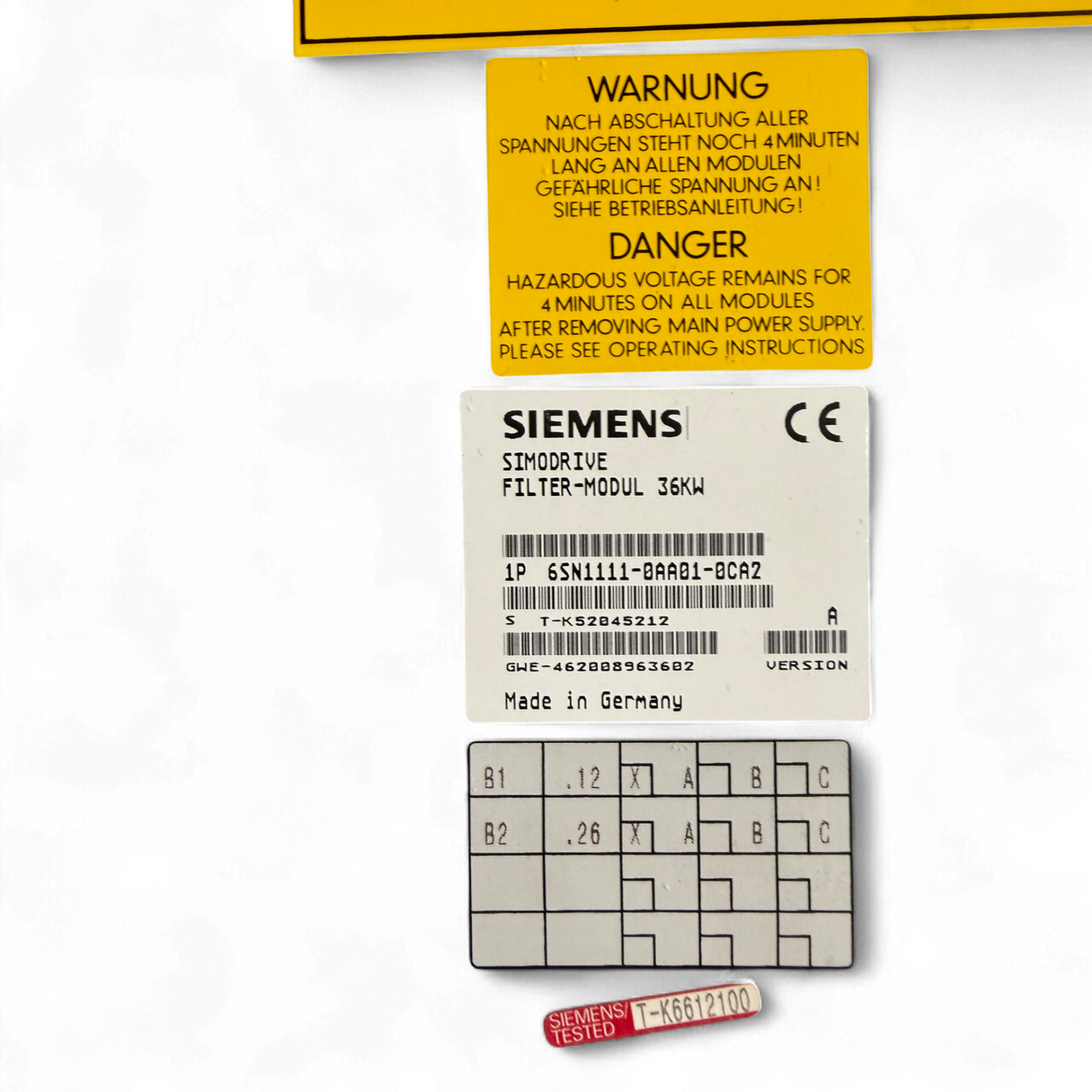 Siemens Simodrive Filter-Modul 36 kW Art.-Nr. 6SN1111-0AA01-0CA2