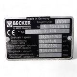 BECKER KVT 3.100 Trockenlaufende Drehschieber-Vakuumpumpe