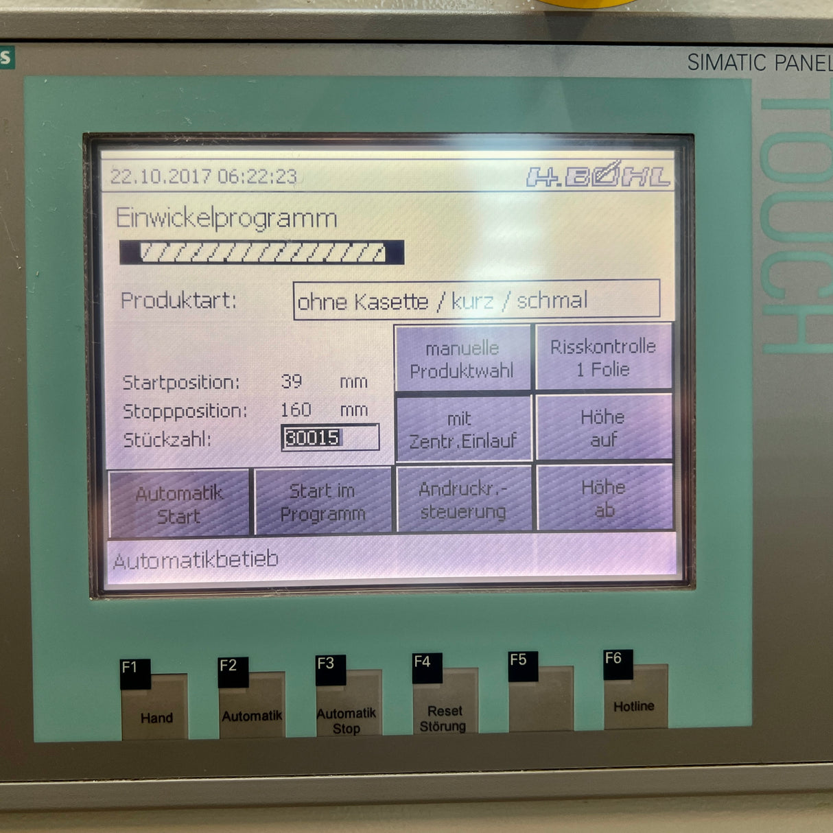 BÖHL SIGNODE Horizontalwickler Einwickelmaschine JUNIOR/S-450 VA Art.-Nr. JUNIOR450VA2016