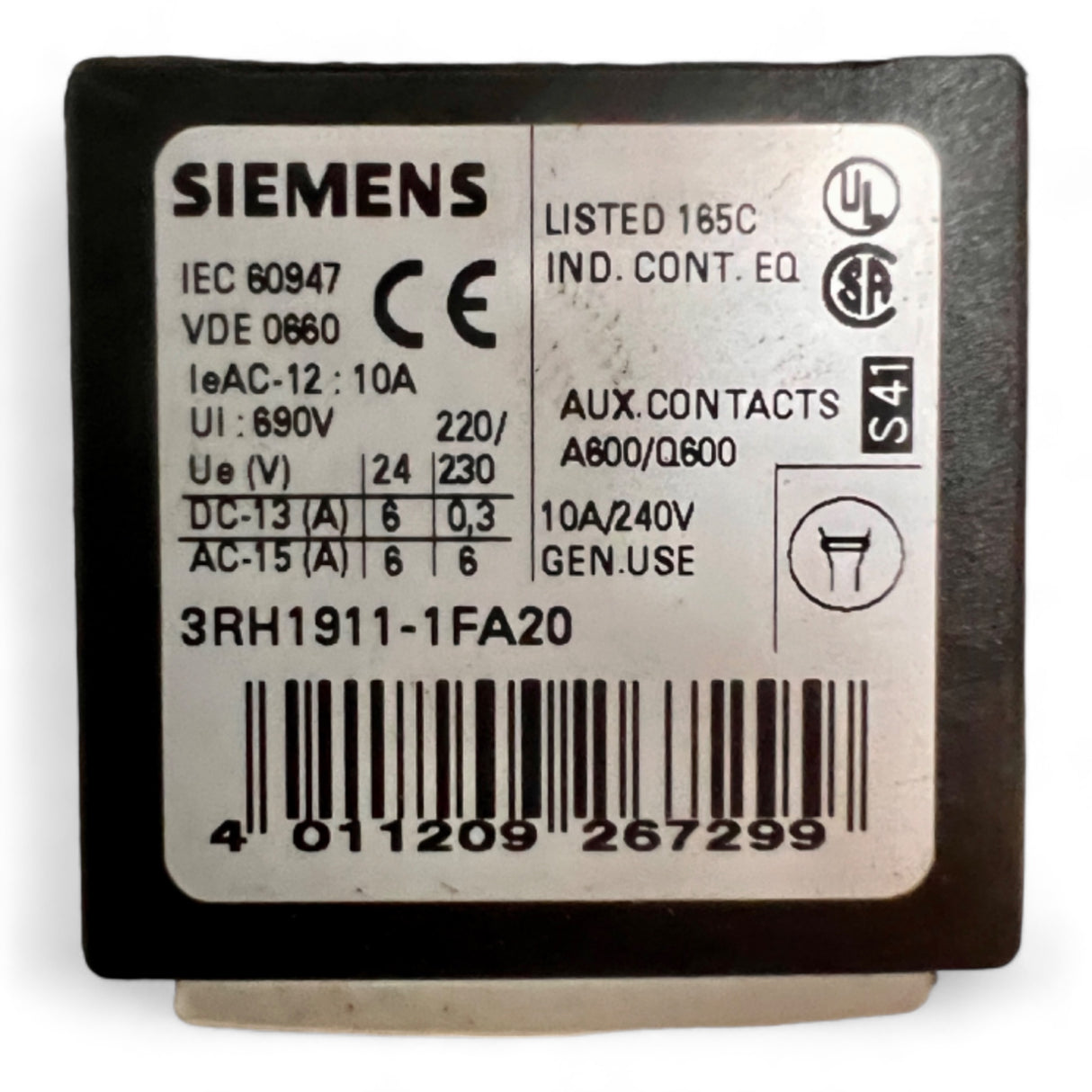 Siemens 3RH1911-1FA20  Hilfsschalterblock