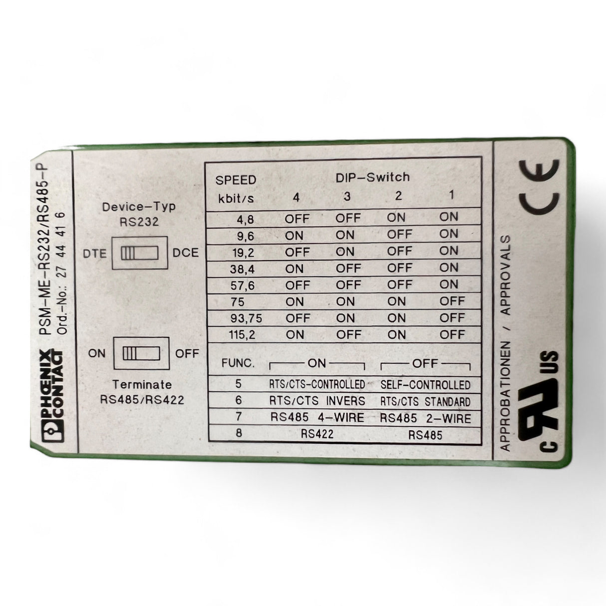 Phoenix Contact PSM-ME-RS232/RS485-P Interface Converter Art.-Nr. 232458