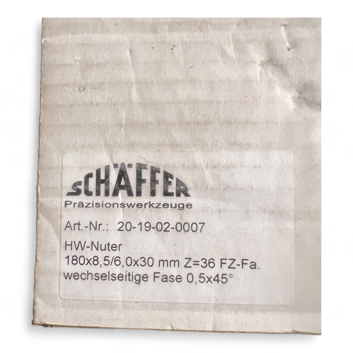 HW-Nuter 180x8,5/6,0x30 mm Z=36 FZ-Fa Schäffer
