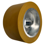3 Vorschubrollen 120 x 60 mm Polyurethan (PU R / PU) mit Alukern – Ø35 mm Bohrung – Teilkreis 8,5 x 48 – für Maggi, Haffner, HolzHer