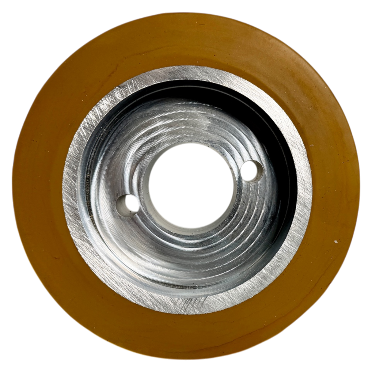 3 Vorschubrollen 120 x 60 mm Polyurethan (PU R / PU) mit Alukern – Ø35 mm Bohrung – Teilkreis 8,5 x 48 – für Maggi, Haffner, HolzHer