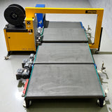 Strapex SMG 65 automatische Umreifungsanlage mit Fördertechnik und modularen Gliederbandförderanlage