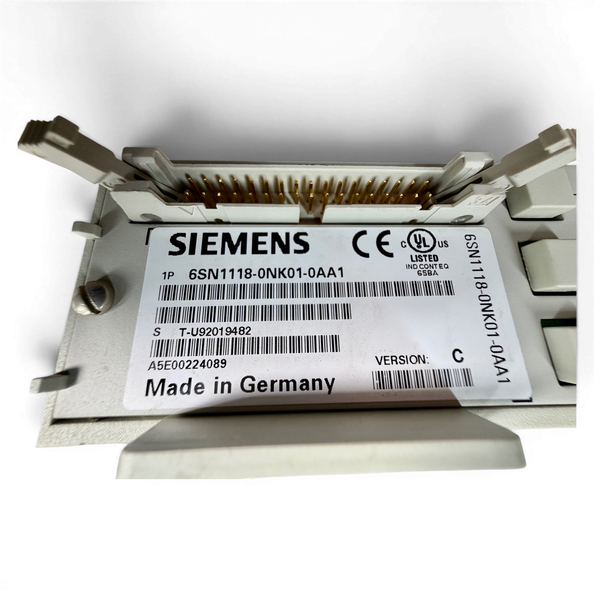 Siemens SIMODRIVE Regelungsbaugruppe Art.-Nr. 6SN1118-0NK01-0AA1 Seriennummer T-U92019482