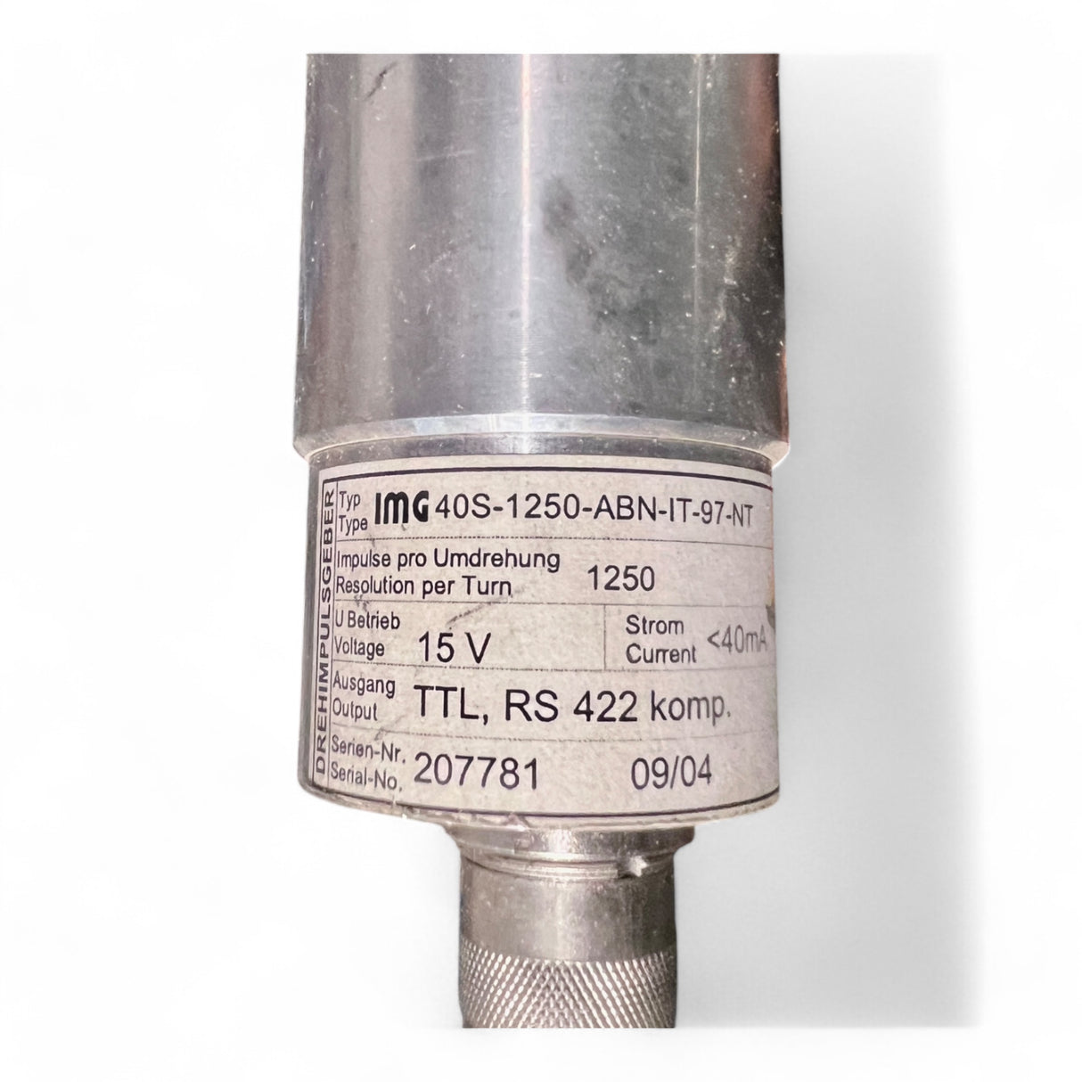 HOMAG Omlat Spindel 0,32 KW und Encoder IMG40S-1250 Motorspindel mit C-Achse 971842 Zeichnungsnummer 5930