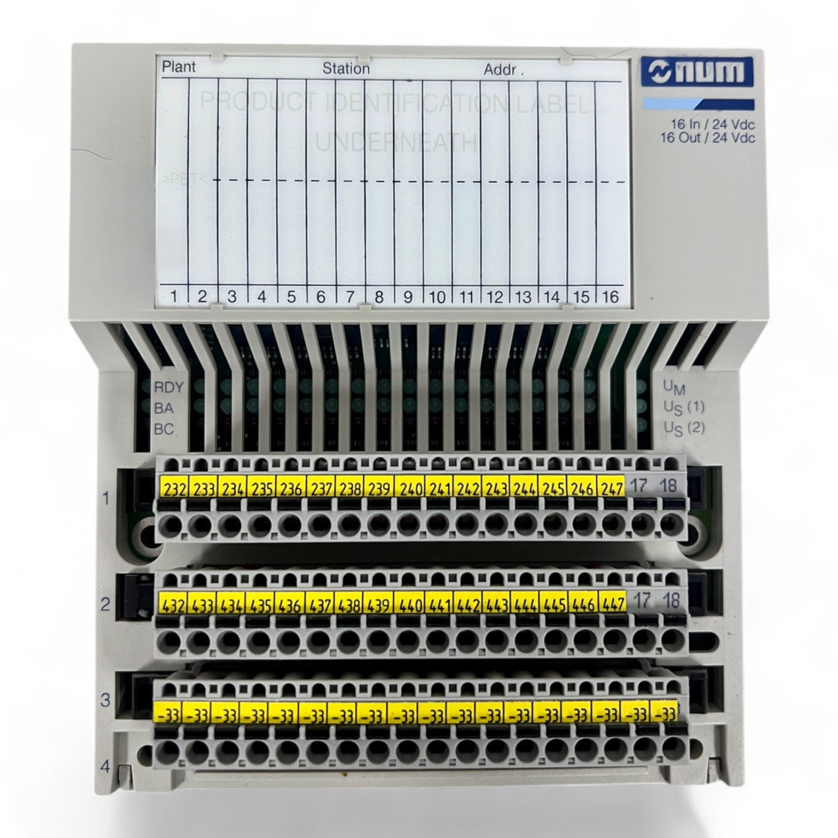 NUM 16I/16O Digital Module – P/N: 0263900004  16 In/16 Out 24 VDC Modul
