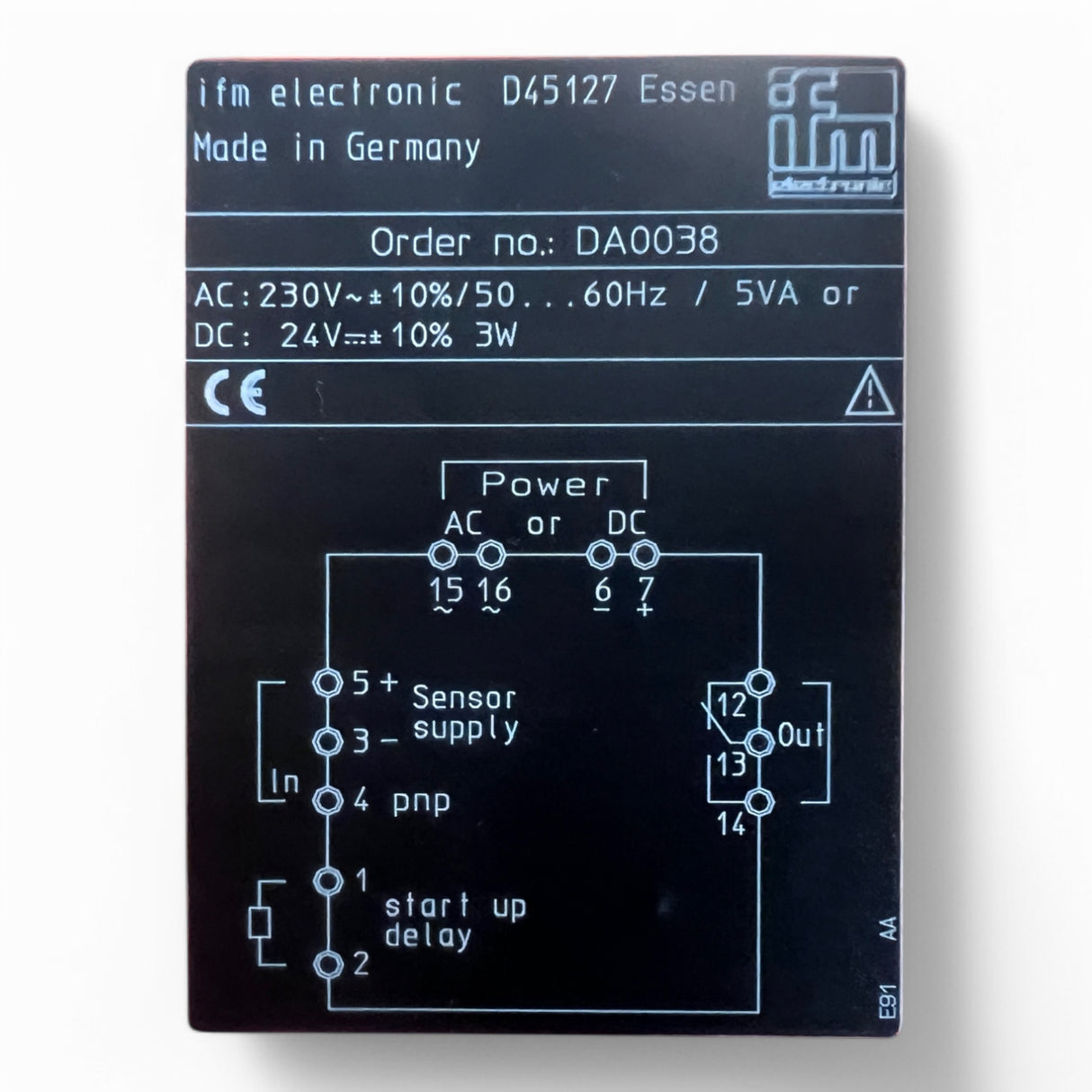 ifm electronic Stillstandswächter DA0025 underspeed monitor A 300 230V